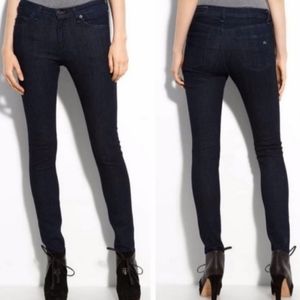 Rag & Bone Dark Blue Rinse  High-Rise Skinny Jeans | Coal
